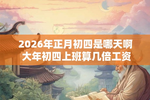 2026年正月初四是哪天啊 大年初四上班算几倍工资