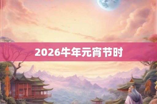2026牛年元宵节时
