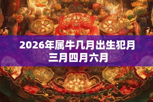 2026年属牛几月出生犯月 三月四月六月