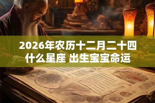 2026年农历十二月二十四什么星座 出生宝宝命运