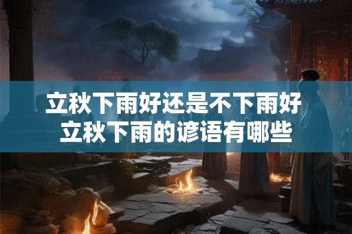立秋下雨好还是不下雨好 立秋下雨的谚语有哪些