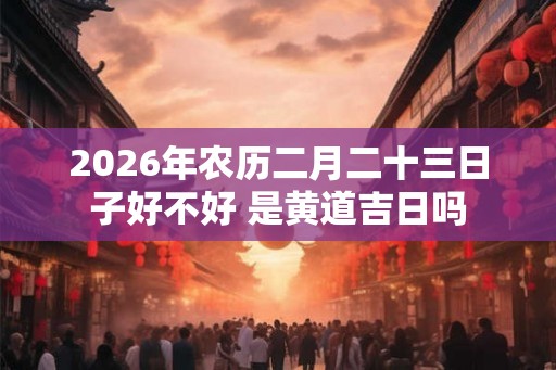 2026年农历二月二十三日子好不好 是黄道吉日吗