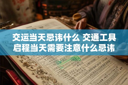 交运当天忌讳什么 交通工具启程当天需要注意什么忌讳