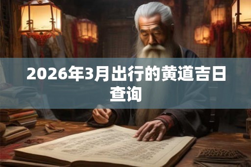 2026年3月出行的黄道吉日查询