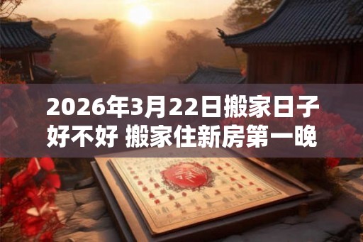 2026年3月22日搬家日子好不好 搬家住新房第一晚禁忌