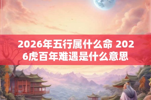 2026年五行属什么命 2026虎百年难遇是什么意思 2026年五行属什么命 2026虎百年难遇是什么意思