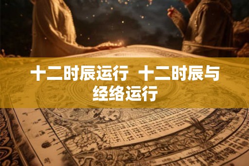 十二时辰运行 十二时辰与经络运行 十二时辰运行 十二时辰与经络运行