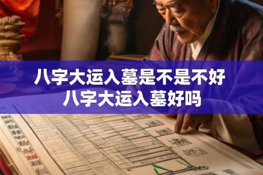 八字大运入墓是不是不好 八字大运入墓好吗