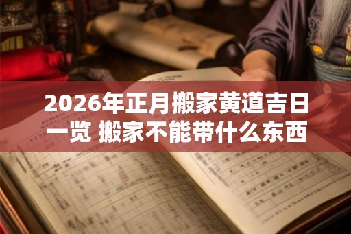 2026年正月搬家黄道吉日一览 搬家不能带什么东西