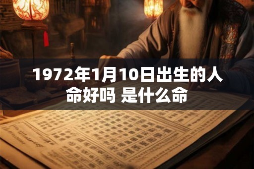 1972年1月10日出生的人命好吗 是什么命