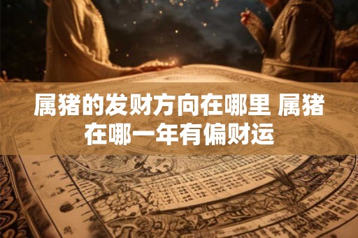 属猪的发财方向在哪里 属猪在哪一年有偏财运