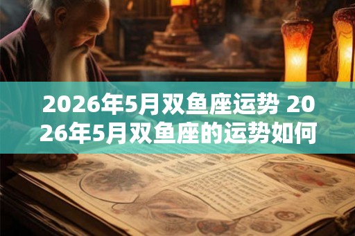 2026年5月双鱼座运势 2026年5月双鱼座的运势如何