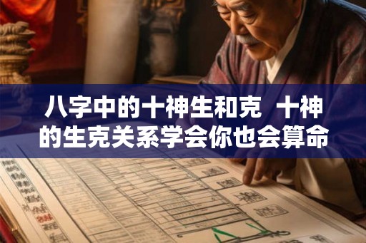 八字中的十神生和克  十神的生克关系学会你也会算命