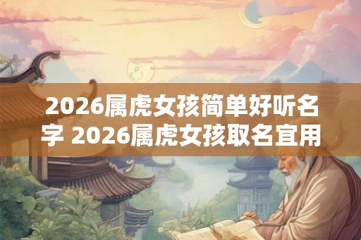 2026属虎女孩简单好听名字 2026属虎女孩取名宜用字