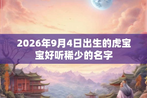 2026年9月4日出生的虎宝宝好听稀少的名字