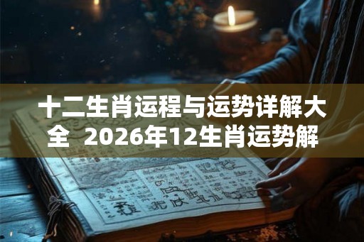十二生肖运程与运势详解大全  2026年12生肖运势解析