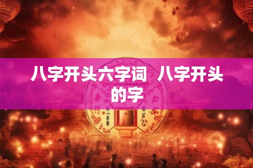 八字开头六字词  八字开头的字