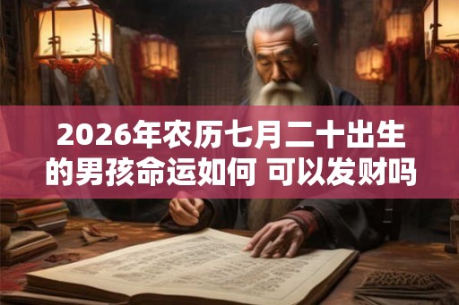 2026年农历七月二十出生的男孩命运如何 可以发财吗