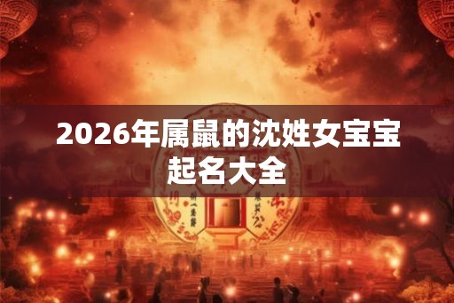 2026年属鼠的沈姓女宝宝起名大全