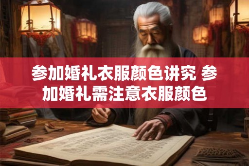 参加婚礼衣服颜色讲究 参加婚礼需注意衣服颜色