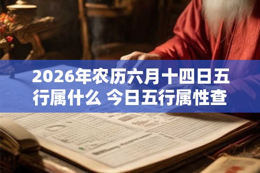 2026年农历六月十四日五行属什么 今日五行属性查询