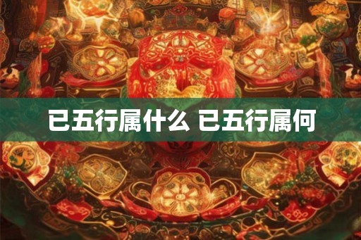已五行属什么 已五行属何