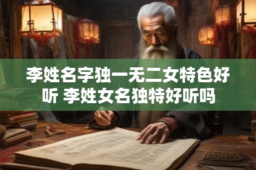 李姓名字独一无二女特色好听 李姓女名独特好听吗