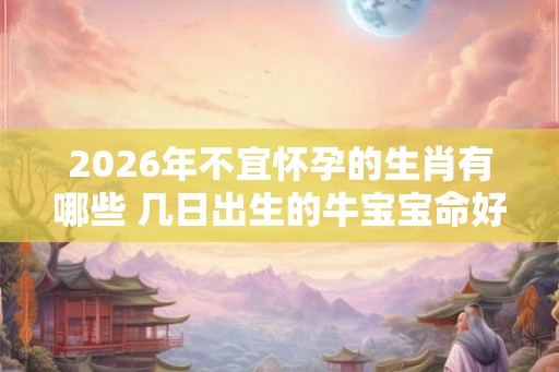 2026年不宜怀孕的生肖有哪些 几日出生的牛宝宝命好