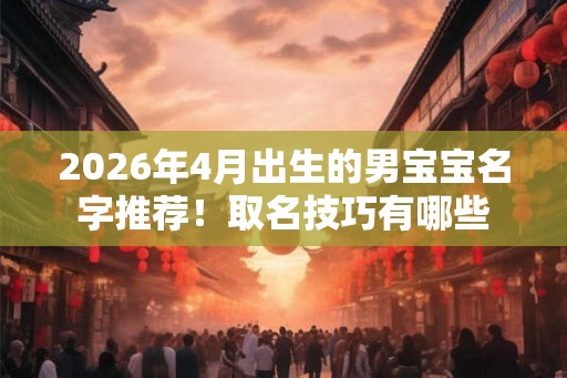 2026年4月出生的男宝宝名字推荐！取名技巧有哪些