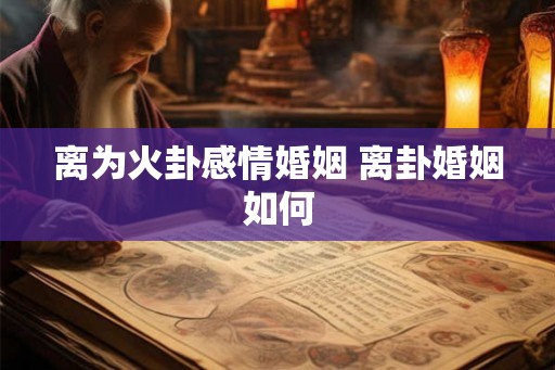 离为火卦感情婚姻 离卦婚姻如何