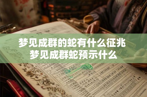 梦见成群的蛇有什么征兆 梦见成群蛇预示什么