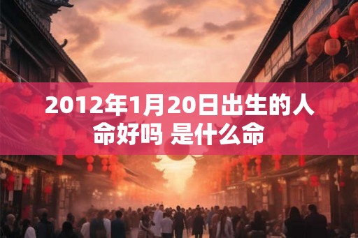 2012年1月20日出生的人命好吗 是什么命