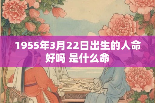 1955年3月22日出生的人命好吗 是什么命