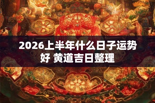 2026上半年什么日子运势好 黄道吉日整理 2026上半年什么日子运势好 黄道吉日整理