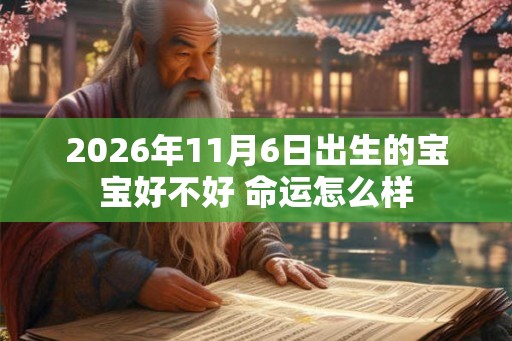 2026年11月6日出生的宝宝好不好 命运怎么样