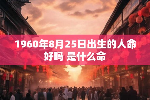 1960年8月25日出生的人命好吗 是什么命