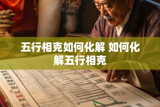 五行相克如何化解 如何化解五行相克