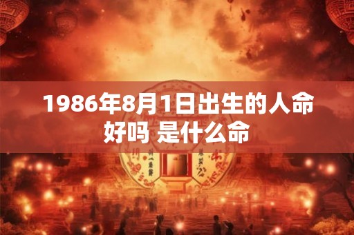 1986年8月1日出生的人命好吗 是什么命