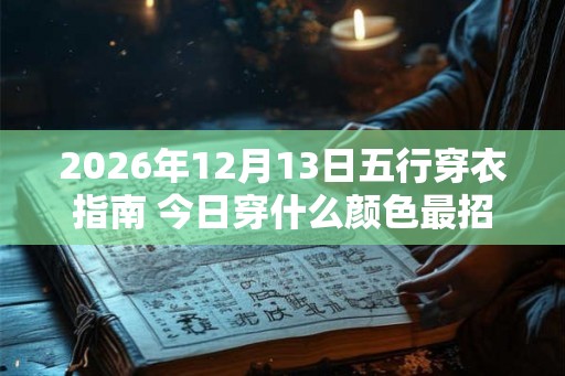 2026年12月13日五行穿衣指南 今日穿什么颜色最招财
