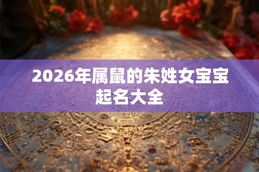2026年属鼠的朱姓女宝宝起名大全