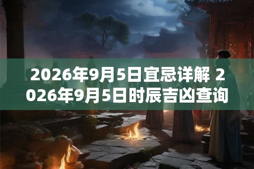 2026年9月5日宜忌详解 2026年9月5日时辰吉凶查询