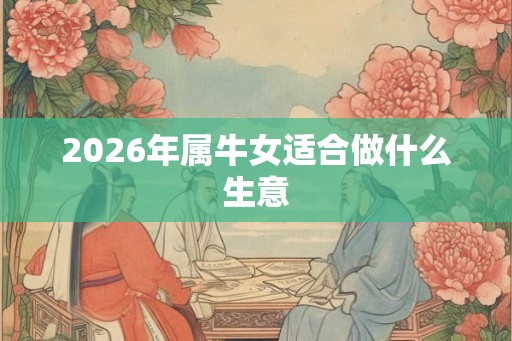 2026年属牛女适合做什么生意
