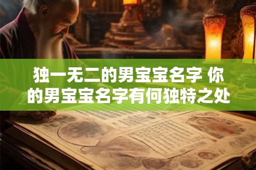 独一无二的男宝宝名字 你的男宝宝名字有何独特之处