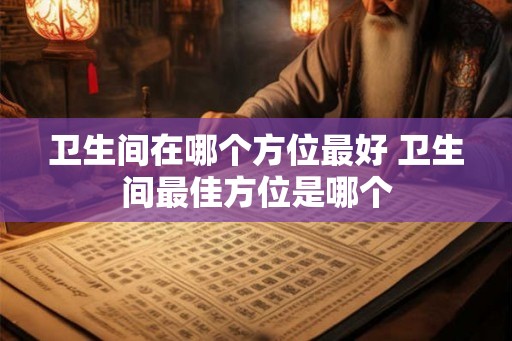 卫生间在哪个方位最好 卫生间最佳方位是哪个