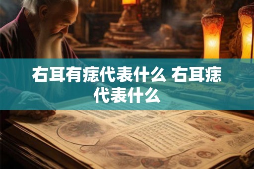 右耳有痣代表什么 右耳痣代表什么