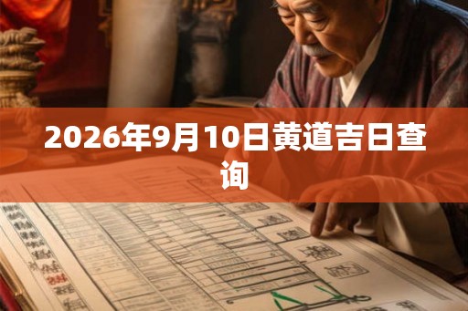 2026年9月10日黄道吉日查询