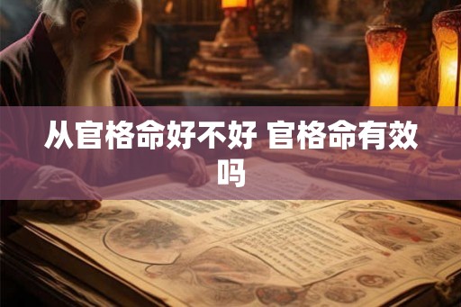 从官格命好不好 官格命有效吗 从官格命好不好 官格命有效吗