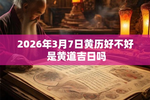 2026年3月7日黄历好不好 是黄道吉日吗