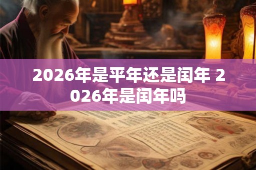 2026年是平年还是闰年 2026年是闰年吗