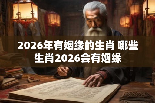 2026年有姻缘的生肖 哪些生肖2026会有姻缘